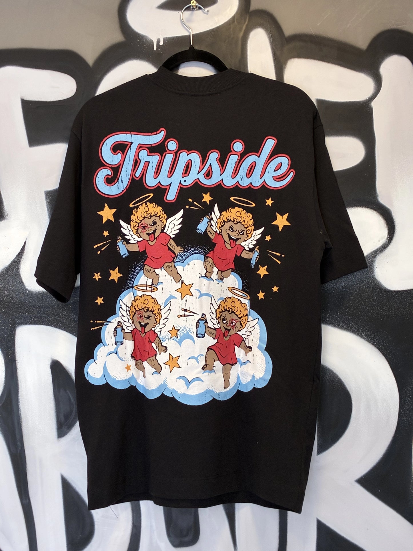 Camisa Trip Side Anjos - Preta