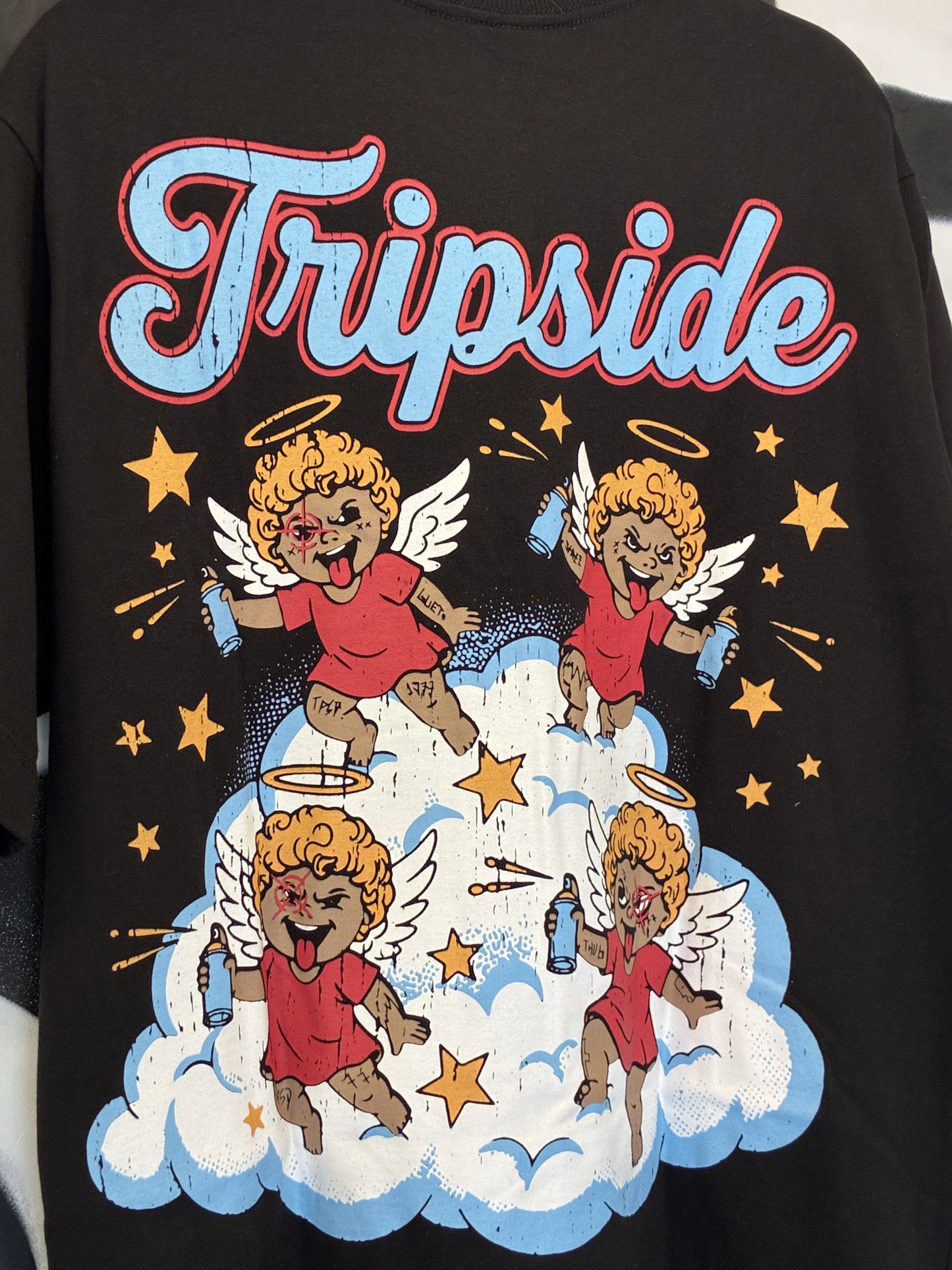 Camisa Trip Side Anjos - Preta
