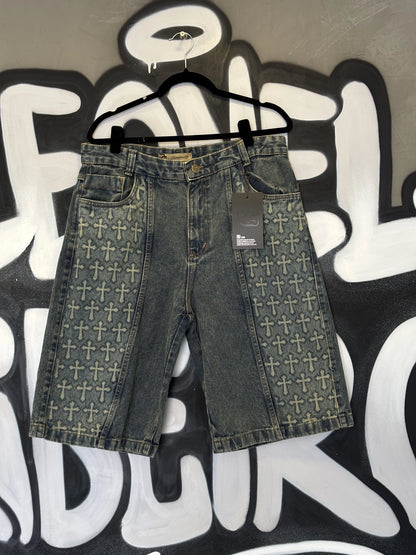 Bermuda Denim & Co. Baggy Jeans Cross