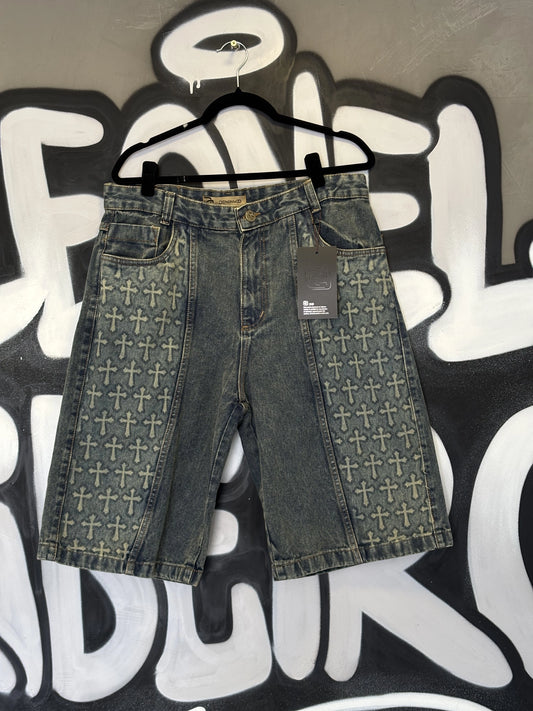 Bermuda Denim & Co. Baggy Jeans Cross