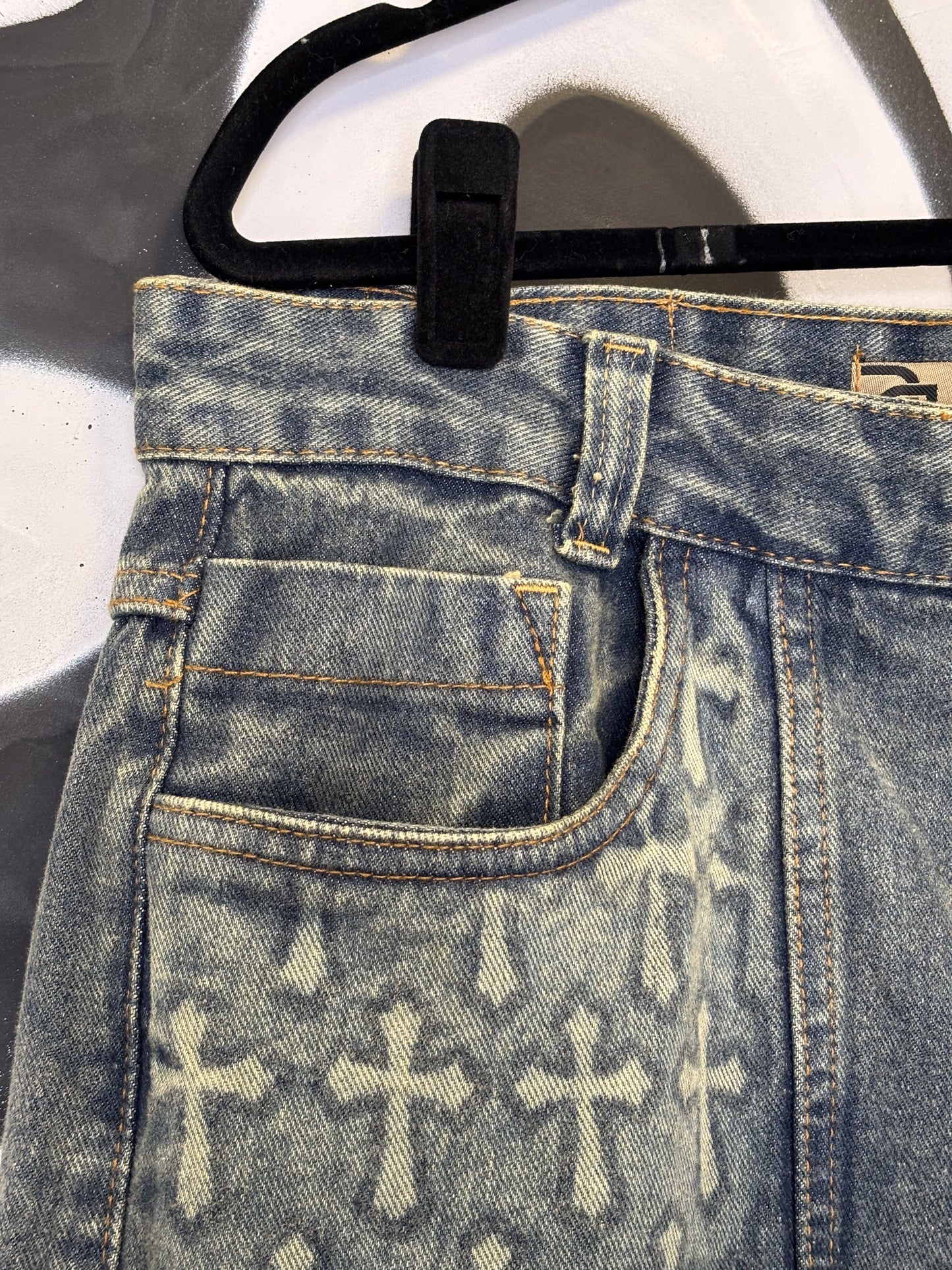 Bermuda Denim & Co. Baggy Jeans Cross