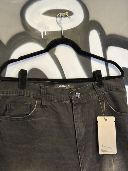 Bermuda Denim & Co. Baggy Preta Estonada