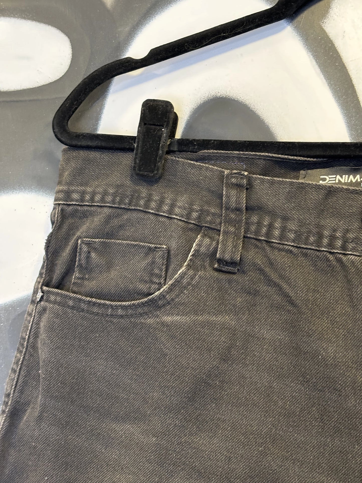 Bermuda Denim & Co. Baggy Preta Estonada