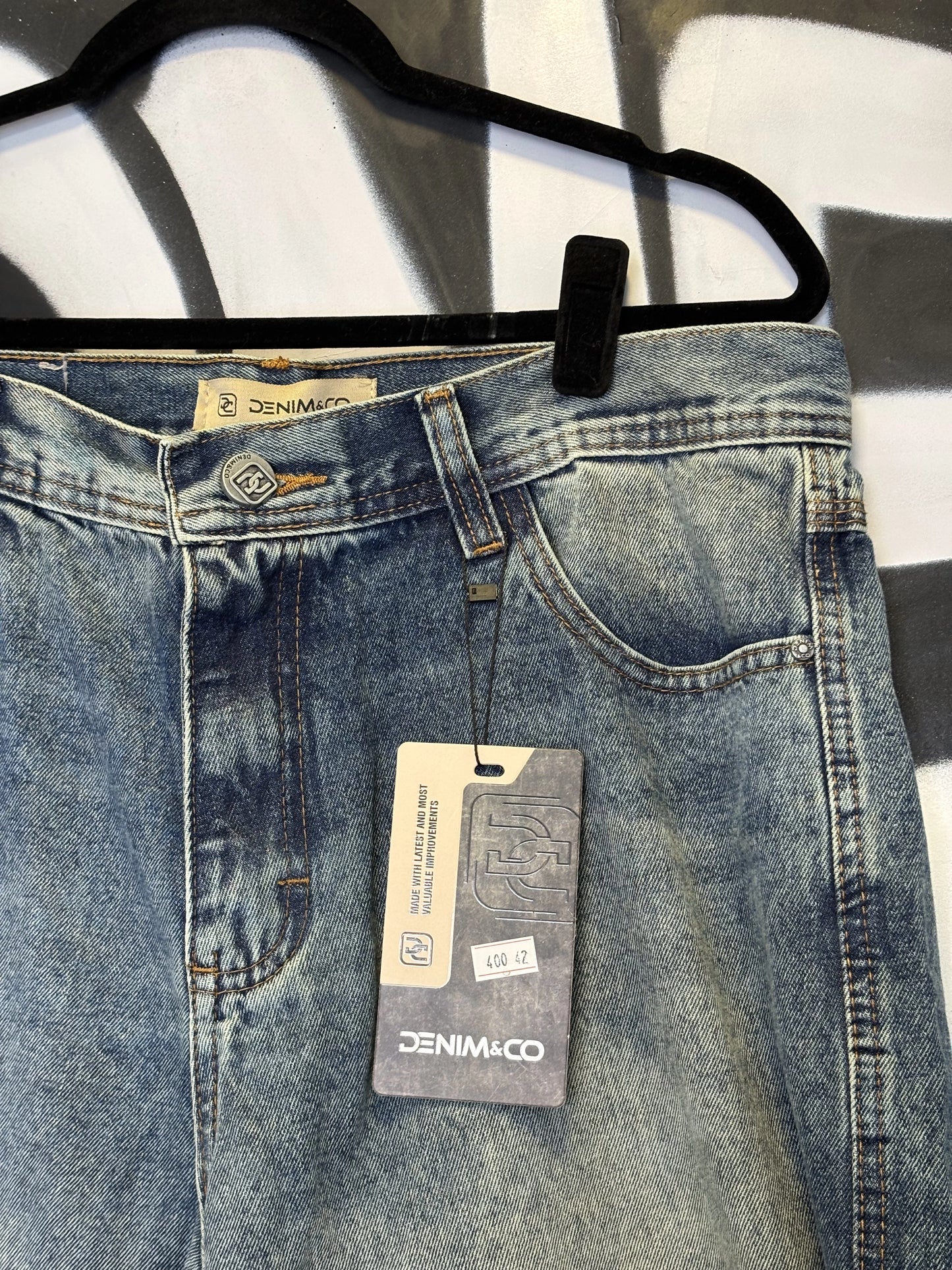 Bermuda Baggy Denim & Co. Ciano