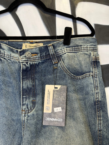 Bermuda Baggy Denim & Co. Ciano