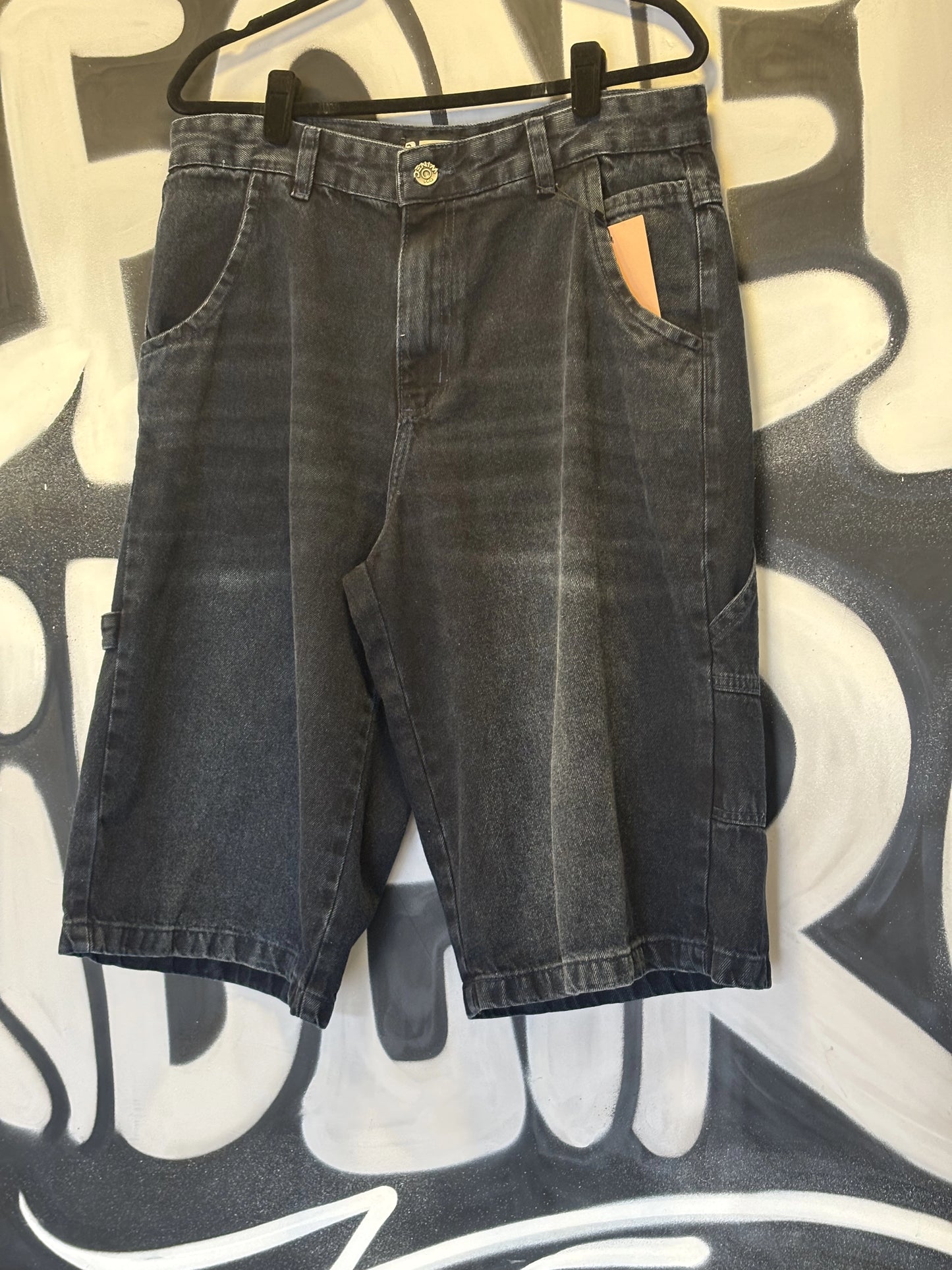 Bermuda Baggy Denim & Co. Preta Estonada