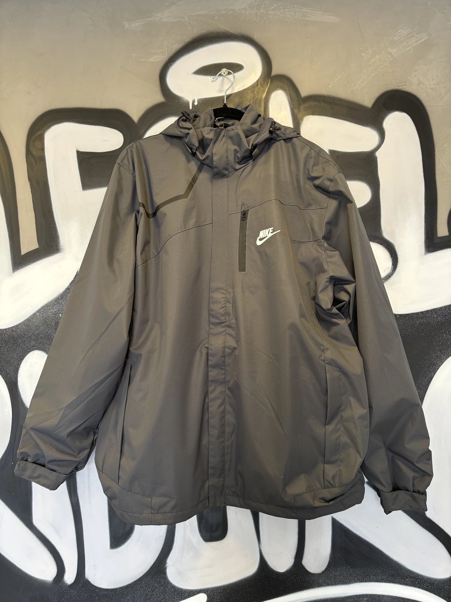 Corta Vento Nike Club Peluciado - Cinza